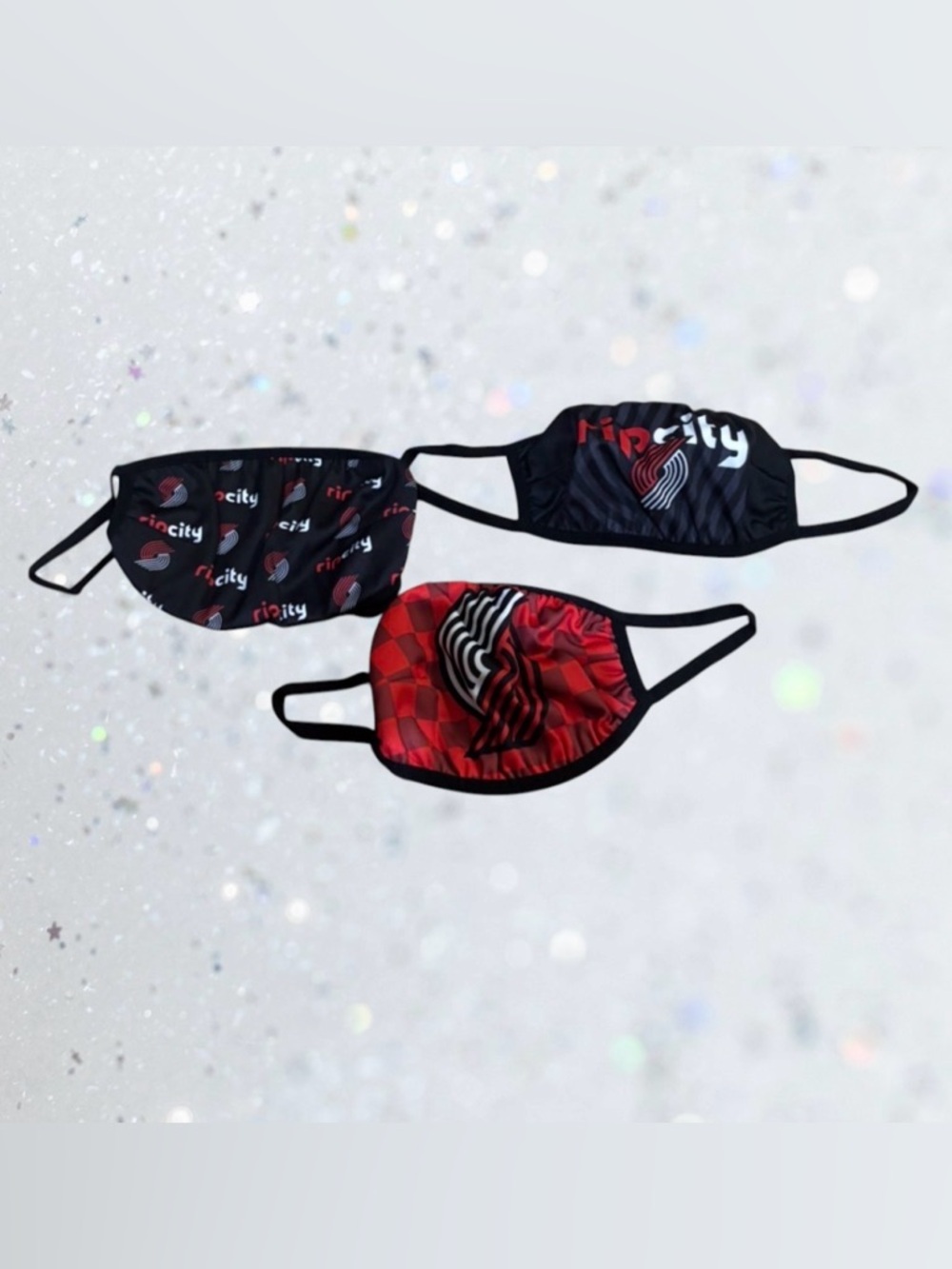 Portland Trail Blazers Officially Licensed NBA Team Face Mask Coverings Set of 3